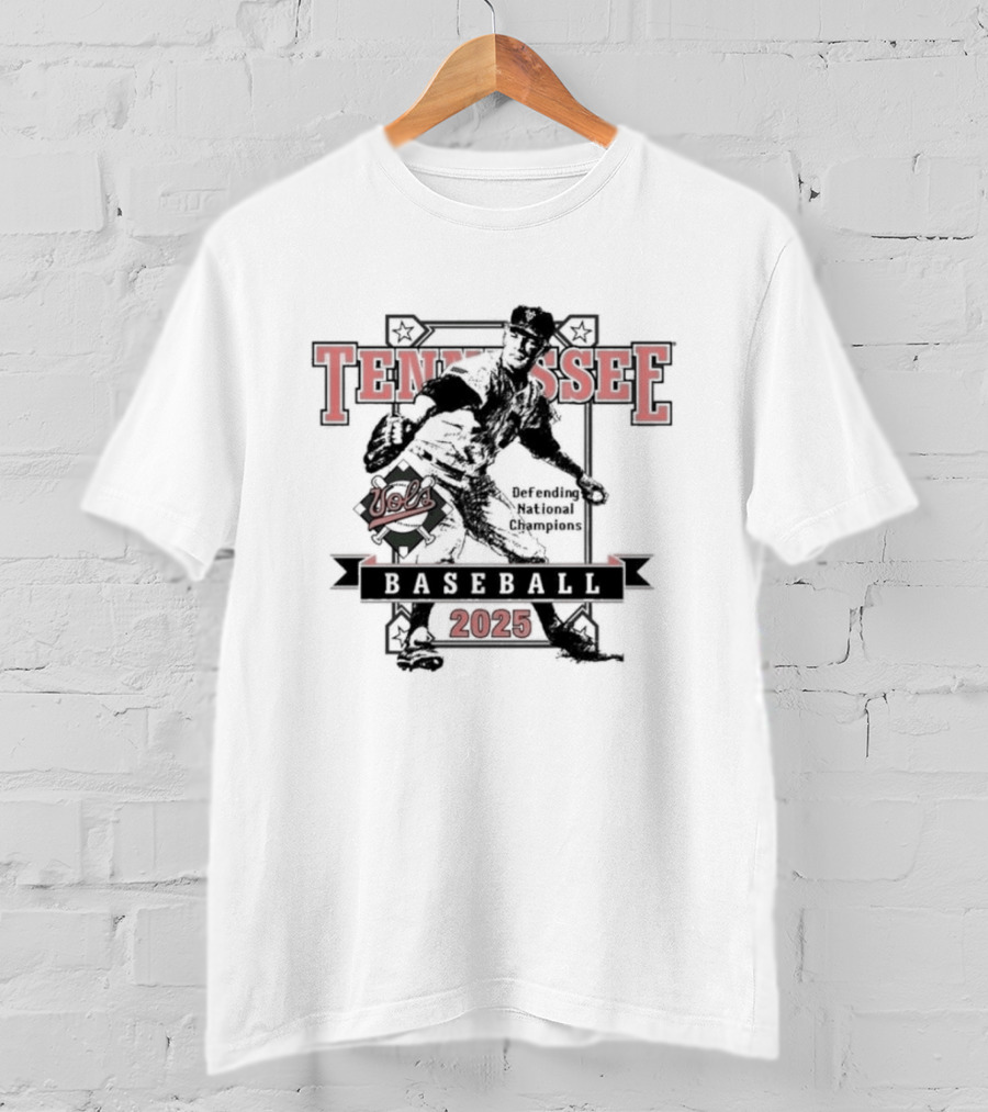 Vols Tennessee Baseball 2025 Opening Day Vintage Style Graphic T-Shirt