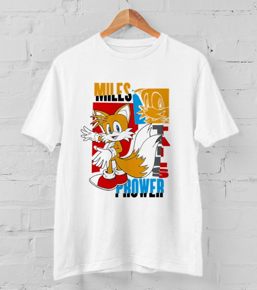 Tails Miles Prower Vintage Cartoon Style T-Shirt
