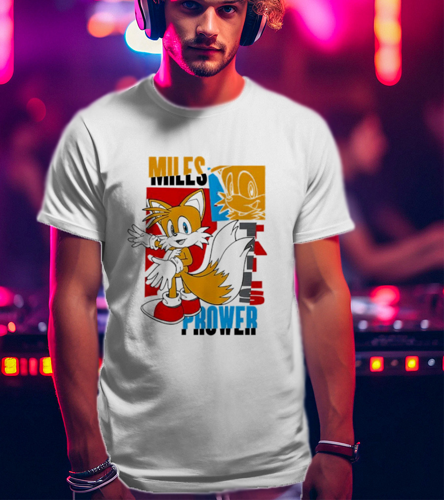 Tails Miles Prower Vintage Cartoon Style T-Shirt