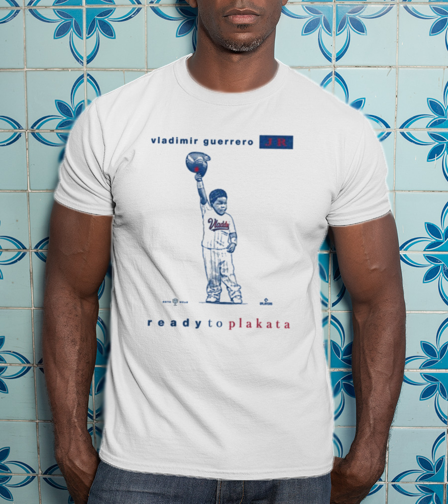 Vladimir Guerrero Jr Ready To Plakata Baseball Player Holding Ball T-Shirt