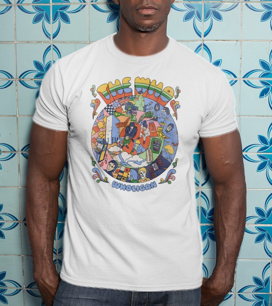 The Who Wholigan Retro Pop Art Psychedelic Collage T-Shirt