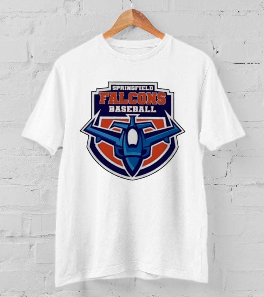 Springfield Falcons Baseball With Blue Jet Emblem T-Shirt