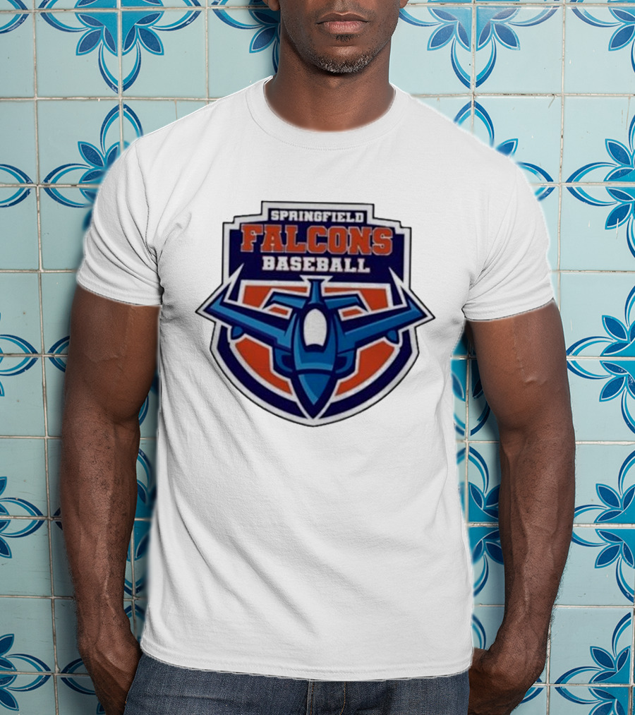 Springfield Falcons Baseball With Blue Jet Emblem T-Shirt