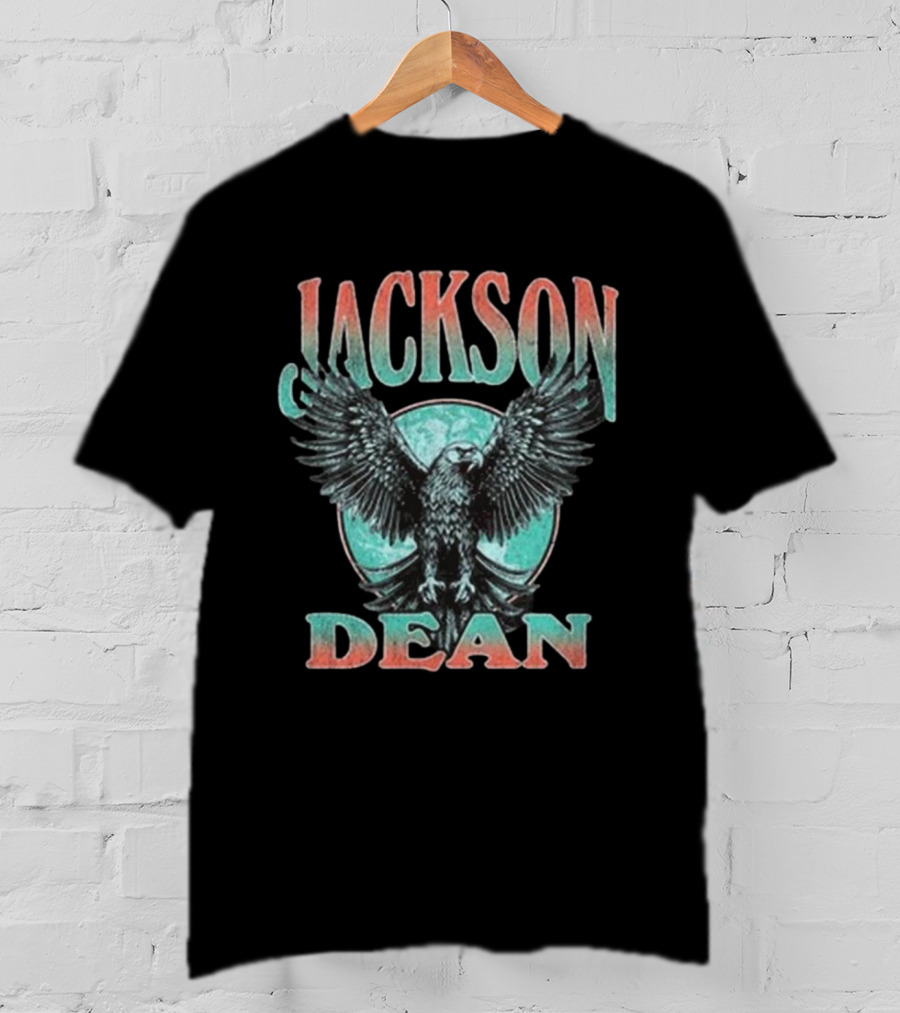 Jackson Dean Eagle Retro Style Graphic T-Shirt
