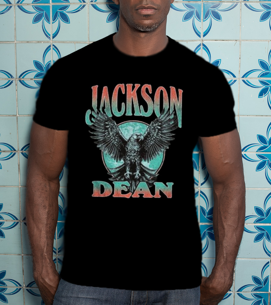 Jackson Dean Eagle Retro Style Graphic T-Shirt