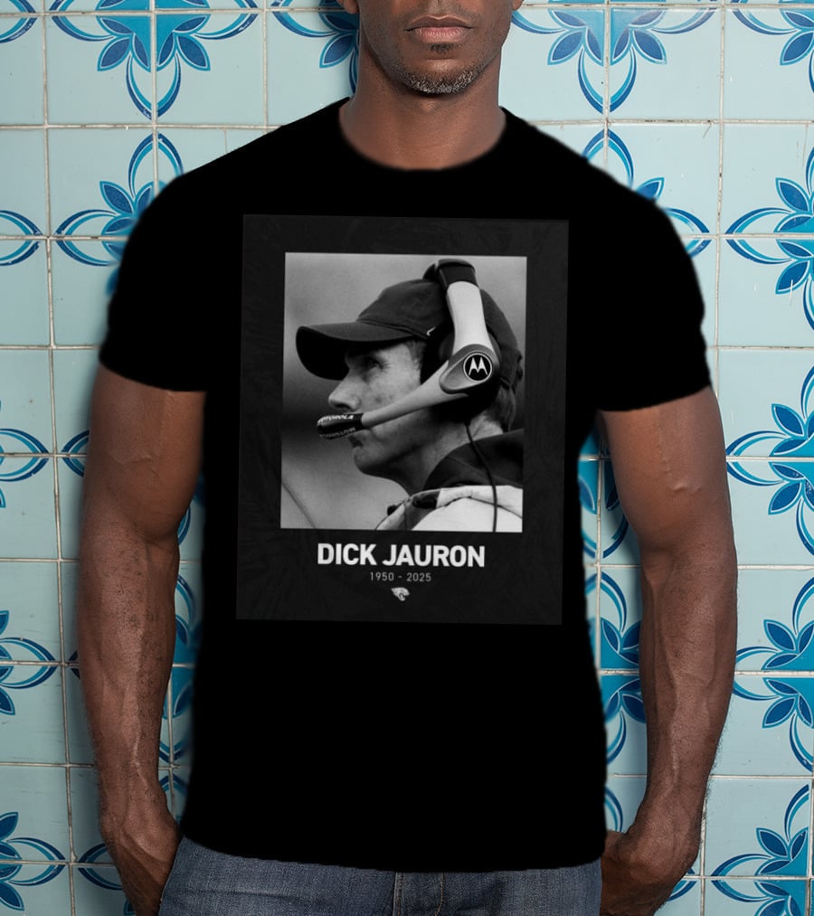 Dick Jauron 1950-2025 Memorial Jacksonville Jaguars Tribute T-Shirt
