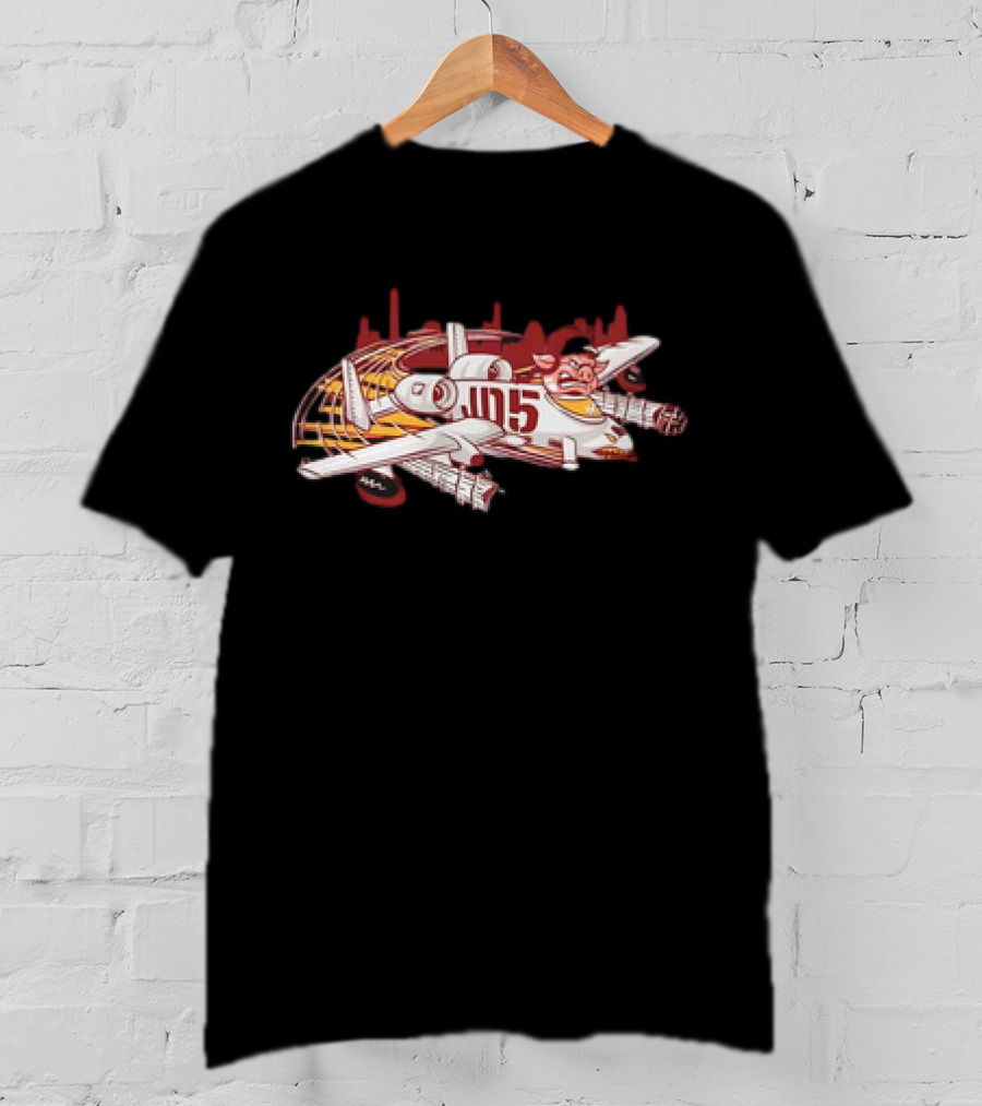 Jayden Daniels Washington Commanders JD5 Cartoon Pig Plane T-Shirt