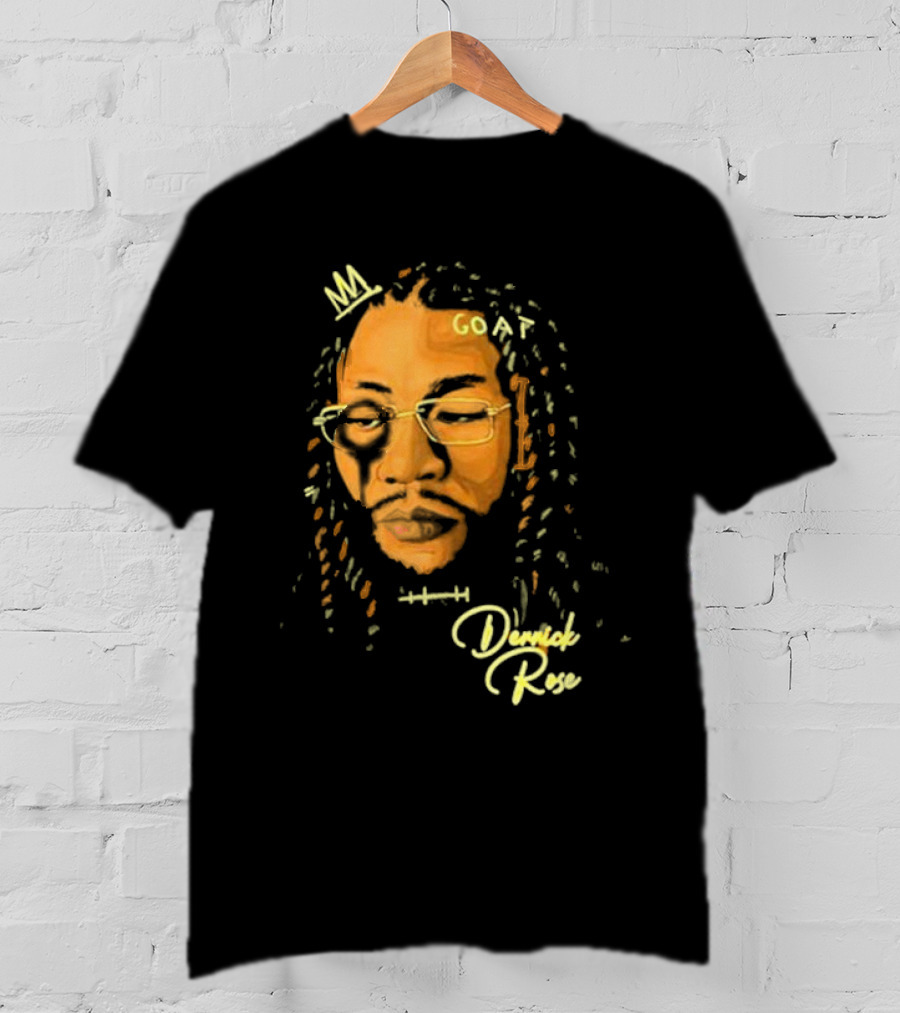 Joakim Noah GOAT Derrick Rose Portrait T-Shirt