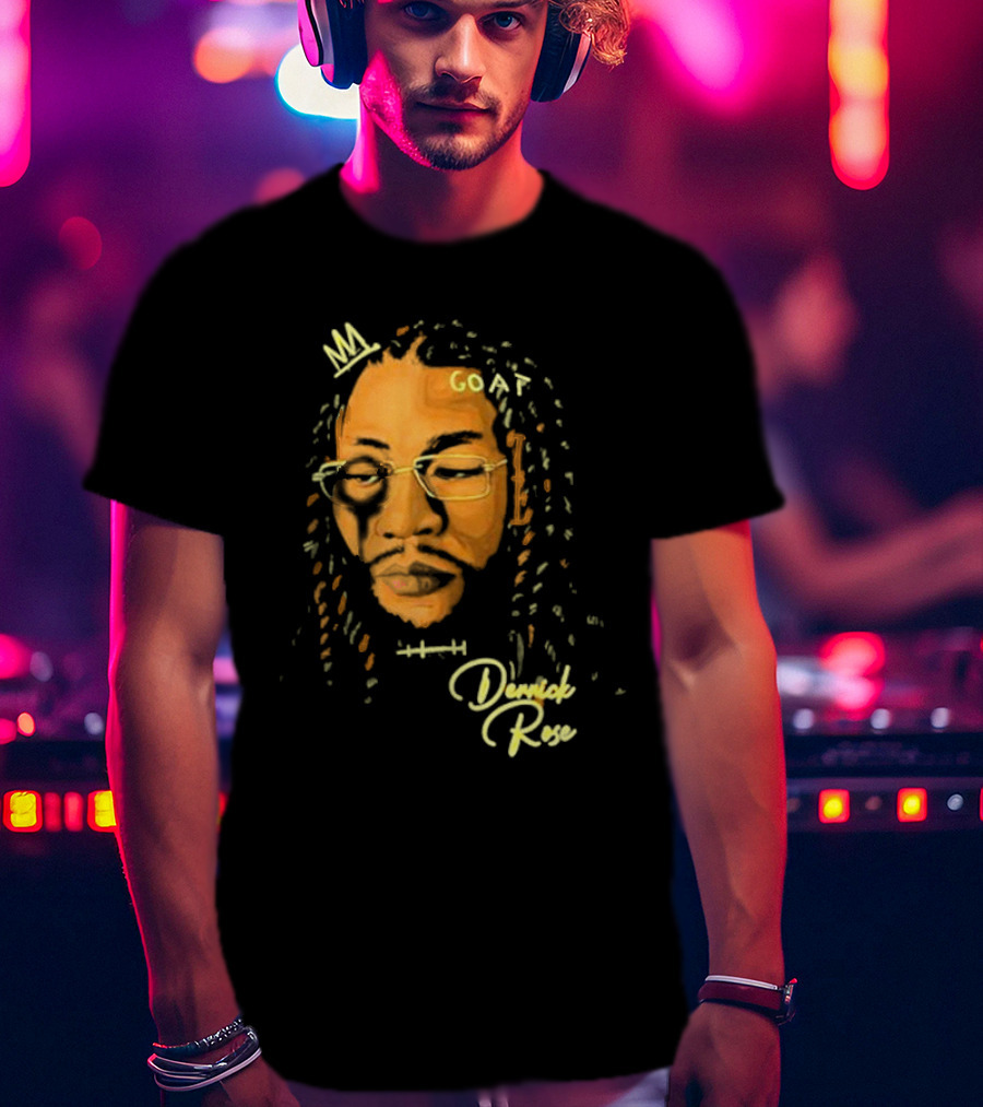 Joakim Noah GOAT Derrick Rose Portrait T-Shirt