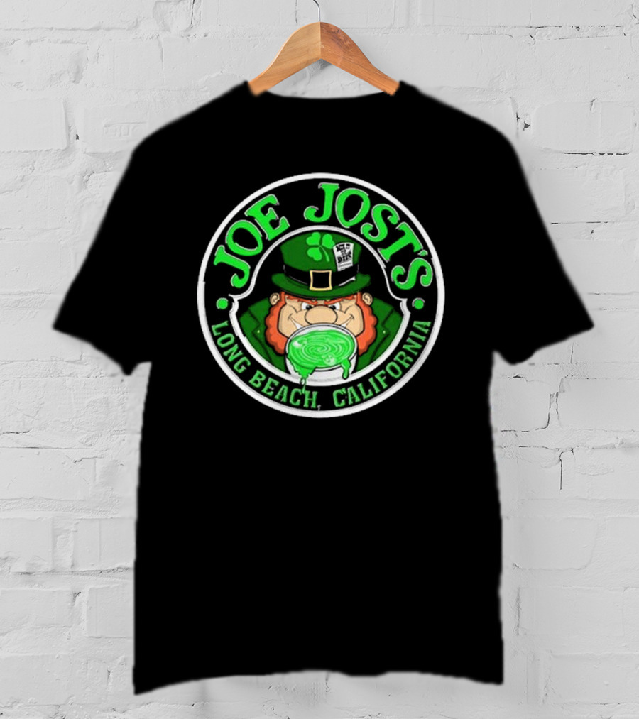 Joe Jost's Long Beach California Leprechaun Beer Circle T-Shirt