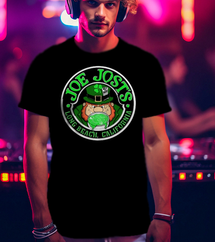 Joe Jost's Long Beach California Leprechaun Beer Circle T-Shirt