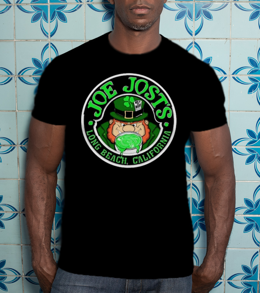 Joe Jost's Long Beach California Leprechaun Beer Circle T-Shirt