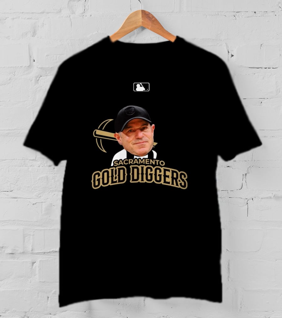 Sacramento Gold Diggers John Fisher MiLB Primary Alternate Baseball T-Shirt