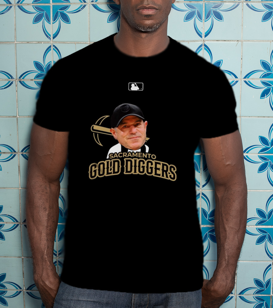 Sacramento Gold Diggers John Fisher MiLB Primary Alternate Baseball T-Shirt