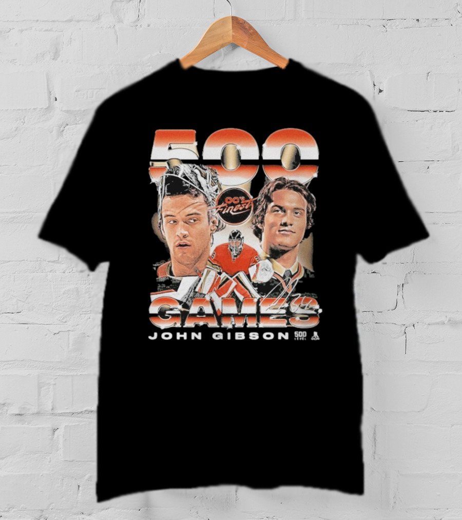 OC's Finest John Gibson 500 Games Anaheim Vintage T-Shirt