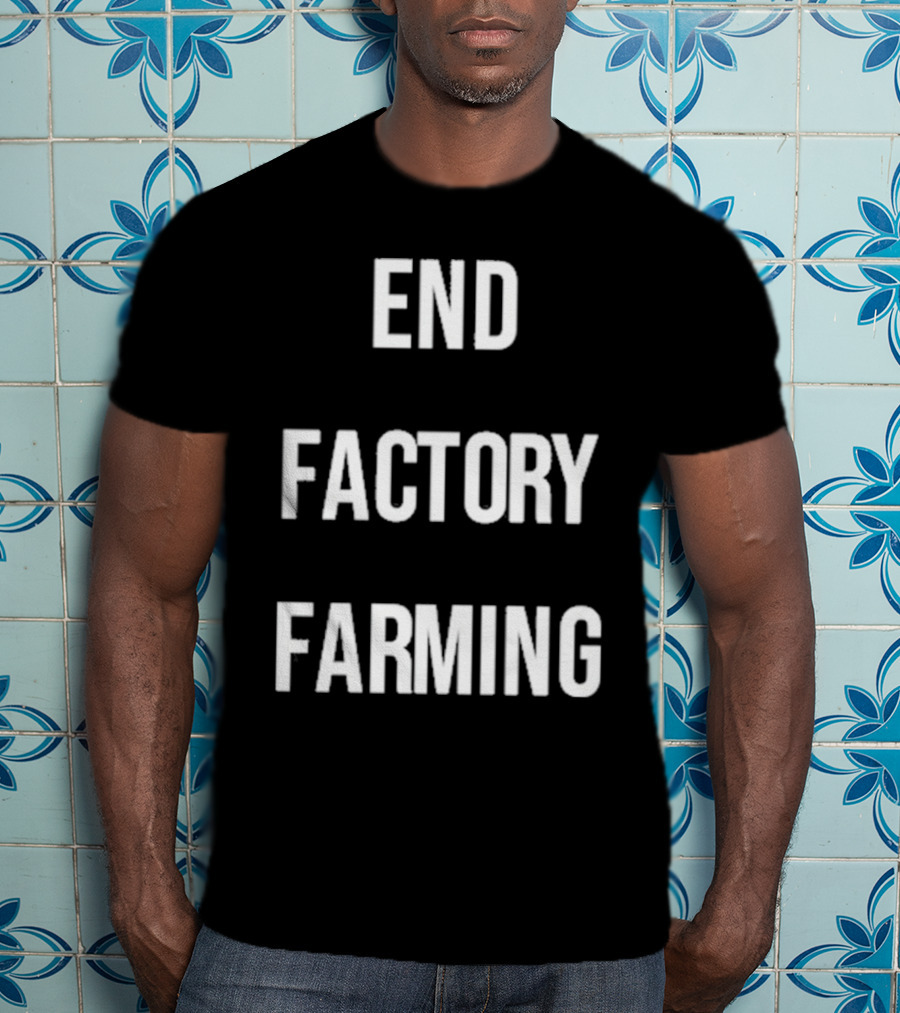 John Oberg End Factory Farming Vintage Activist Campaign T-Shirt