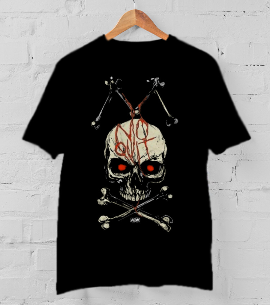 Jon Moxley No Quit Skull And Crossbones Red Eyes T-Shirt