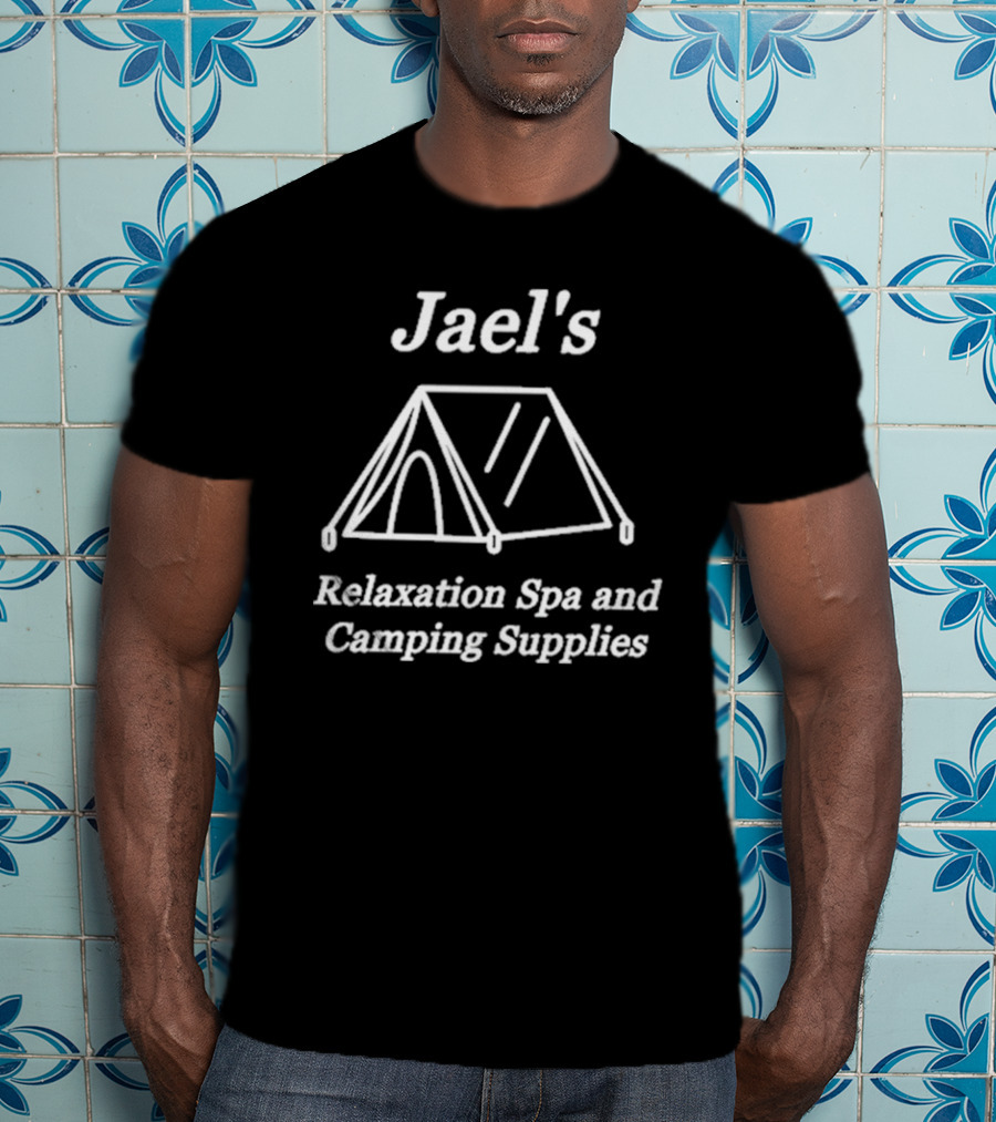 Jael's Relaxation Spa And Camping Supplies Tent Illustration T-Shirt