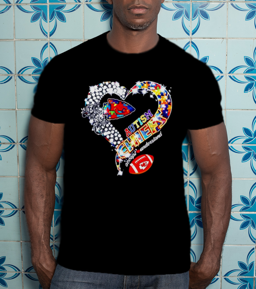 Kansas City Chiefs Autism Heart Accept Understand Love T-Shirt