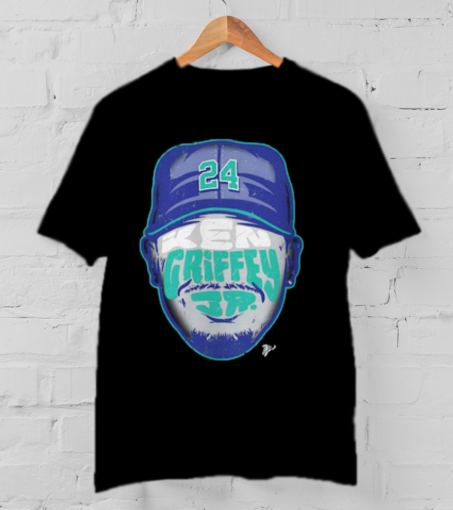 Ken Griffey Jr. 24 Seattle Mariners Vintage Silhouette T-Shirt