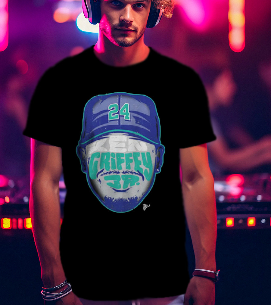 Ken Griffey Jr. 24 Seattle Mariners Vintage Silhouette T-Shirt