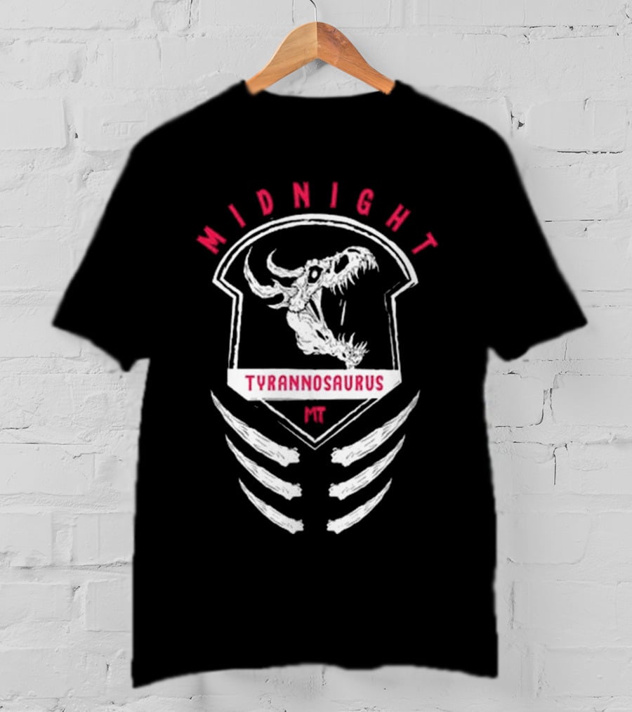 Midnight Tyrannosaurus MR Ribcage Design T-Shirt