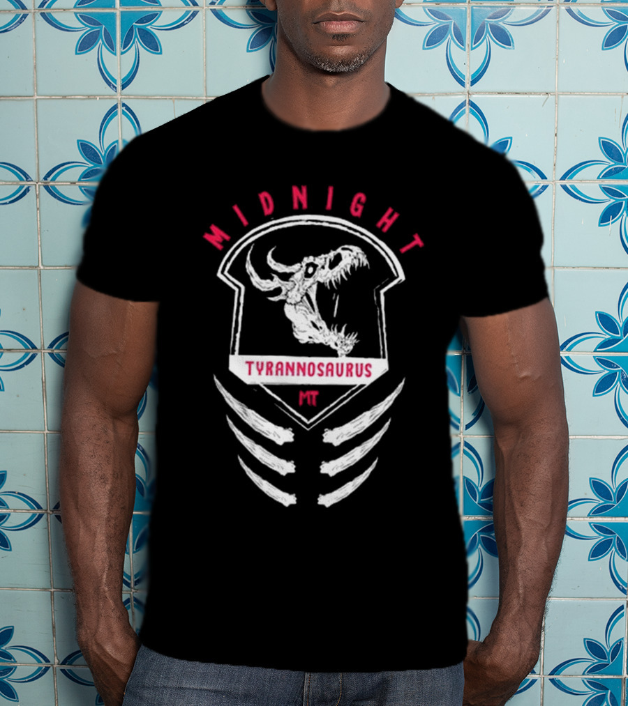 Midnight Tyrannosaurus MR Ribcage Design T-Shirt