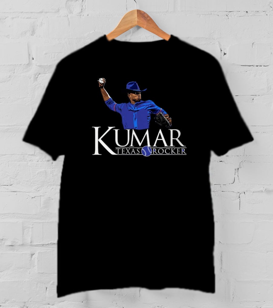 Kumar Texas Rocker Baseball Pitcher Cowboy Hat T-Shirt