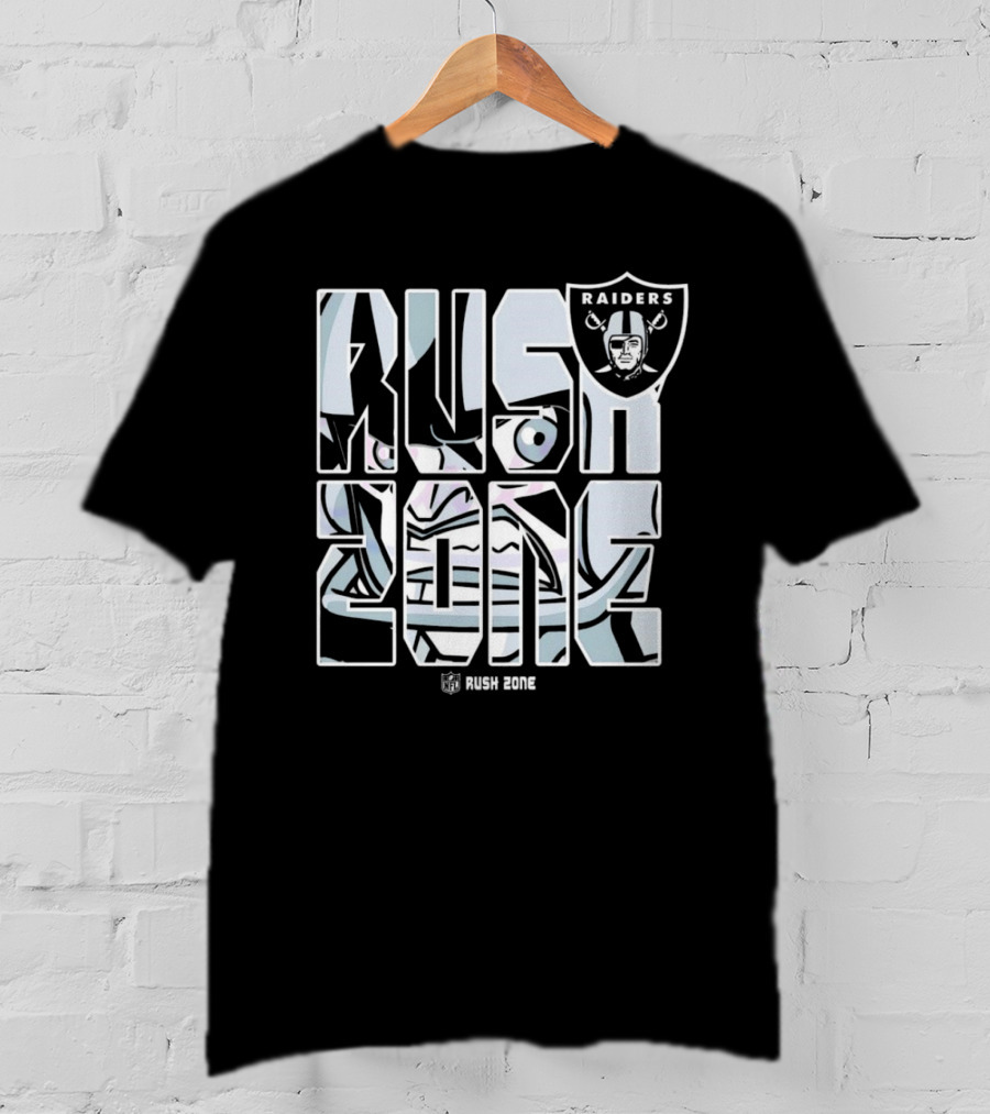 Las Vegas Raiders NFL Rush Zone Cartoon Raiders Shield T-Shirt