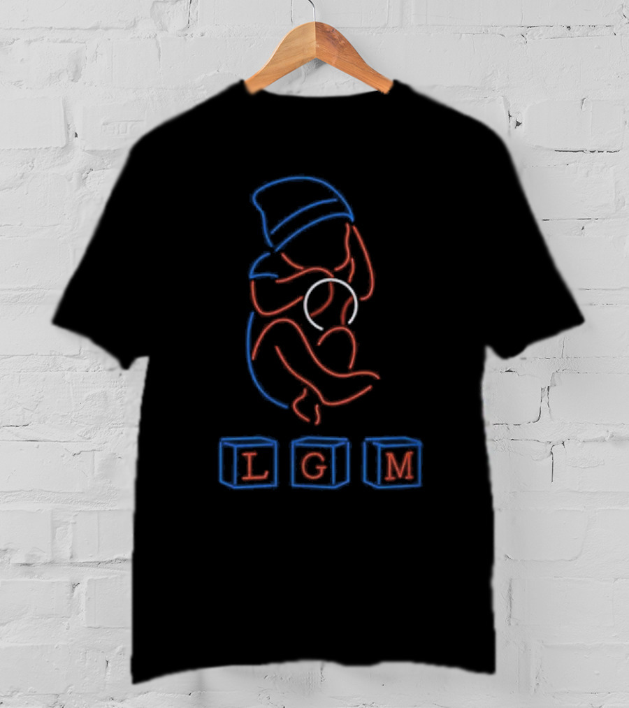 LGM Baby Fan New York Mets Blocks And Baby Outline Art T-Shirt