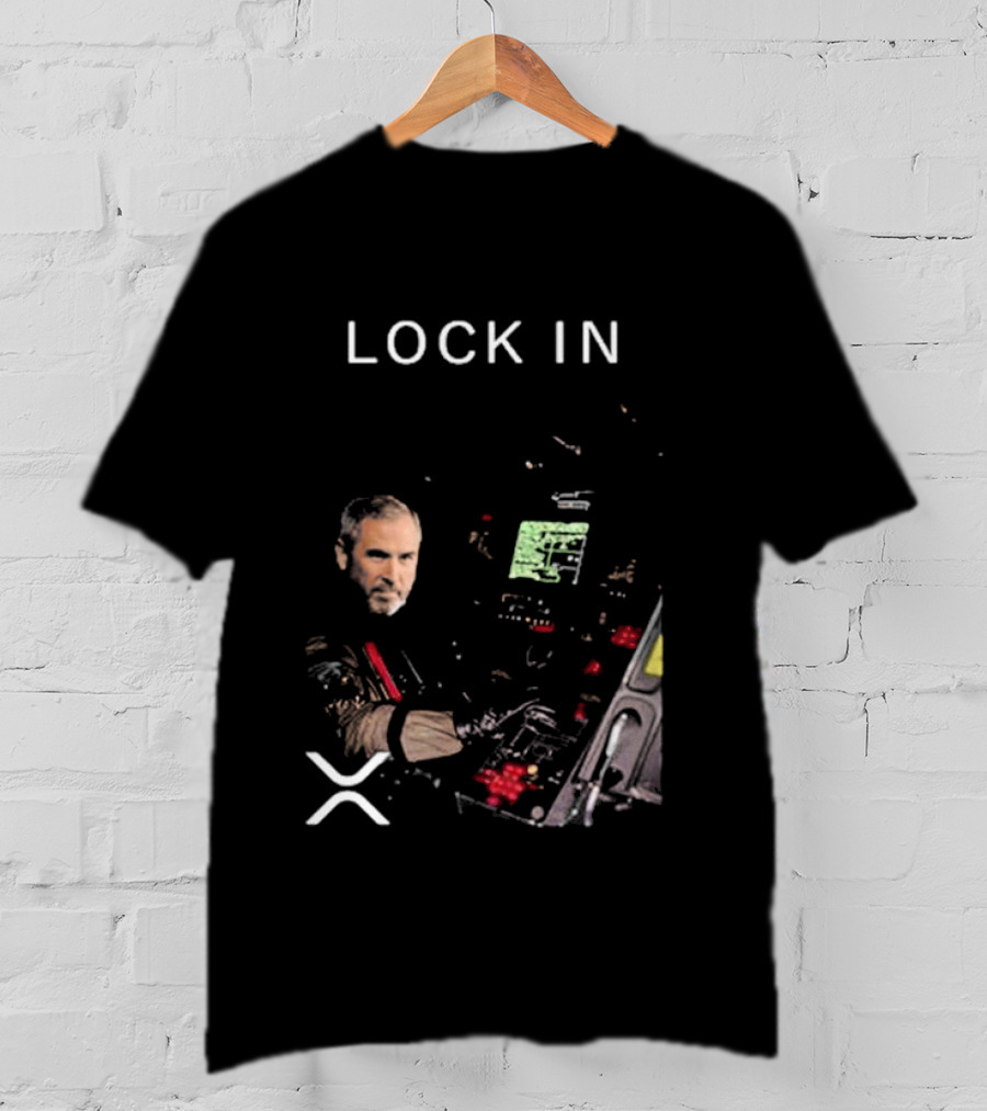 Lock In Brad Garlinghouse XRP Crypto Control Panel T-Shirt