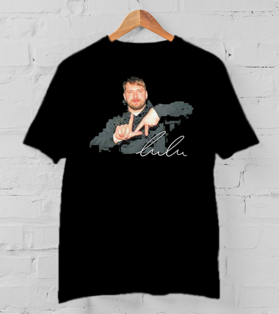 Luka Doncic Lulu LA Lakers Vintage Hand Sign T-Shirt
