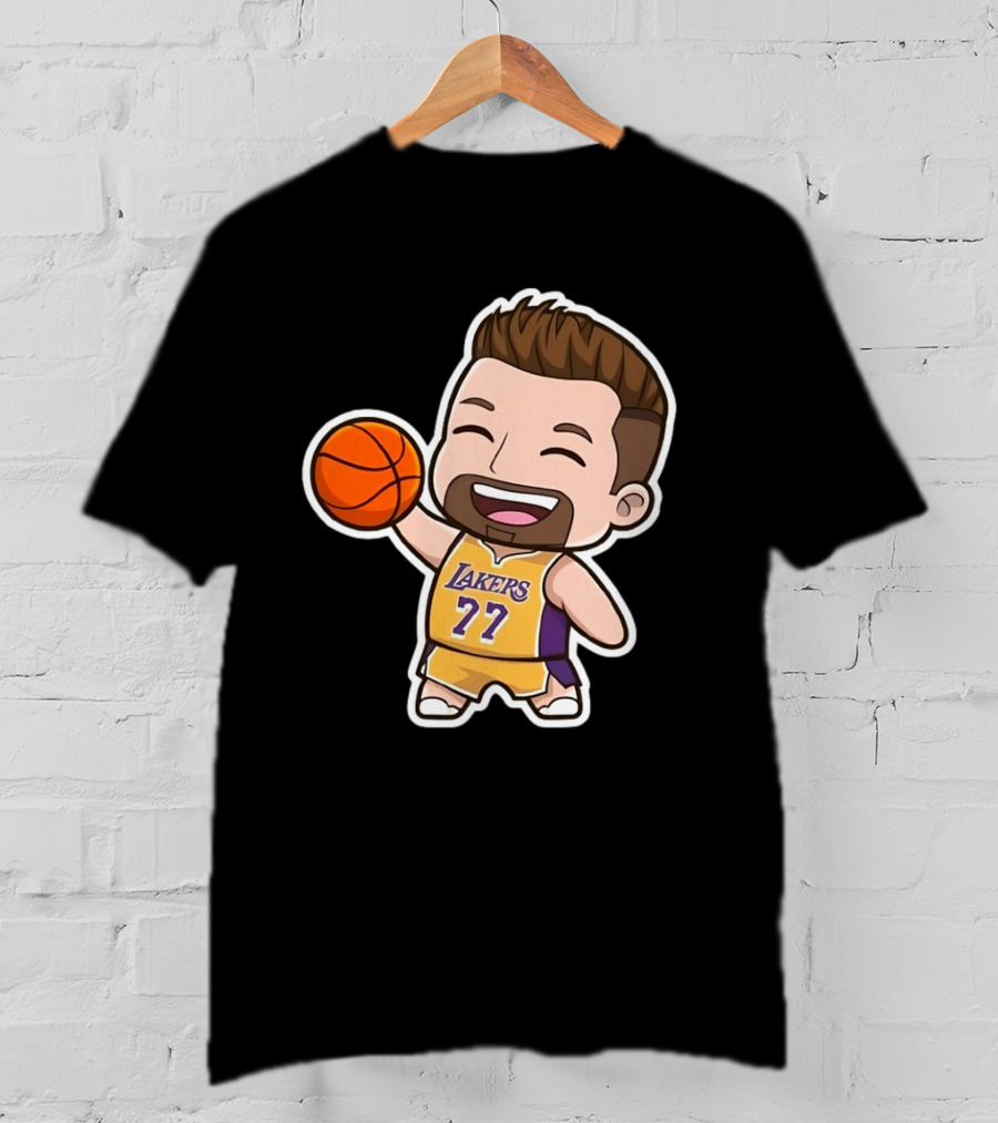 Luka Doncic Lakers 77 Chibi Cartoon Basketball T-Shirt