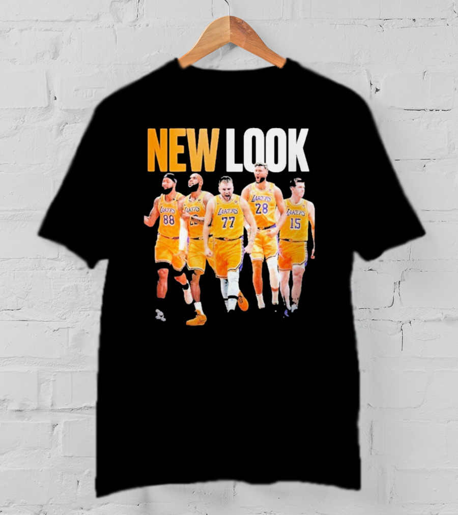 New Look Lakers Starting Five Luka Doncic 77 Los Angeles T-Shirt