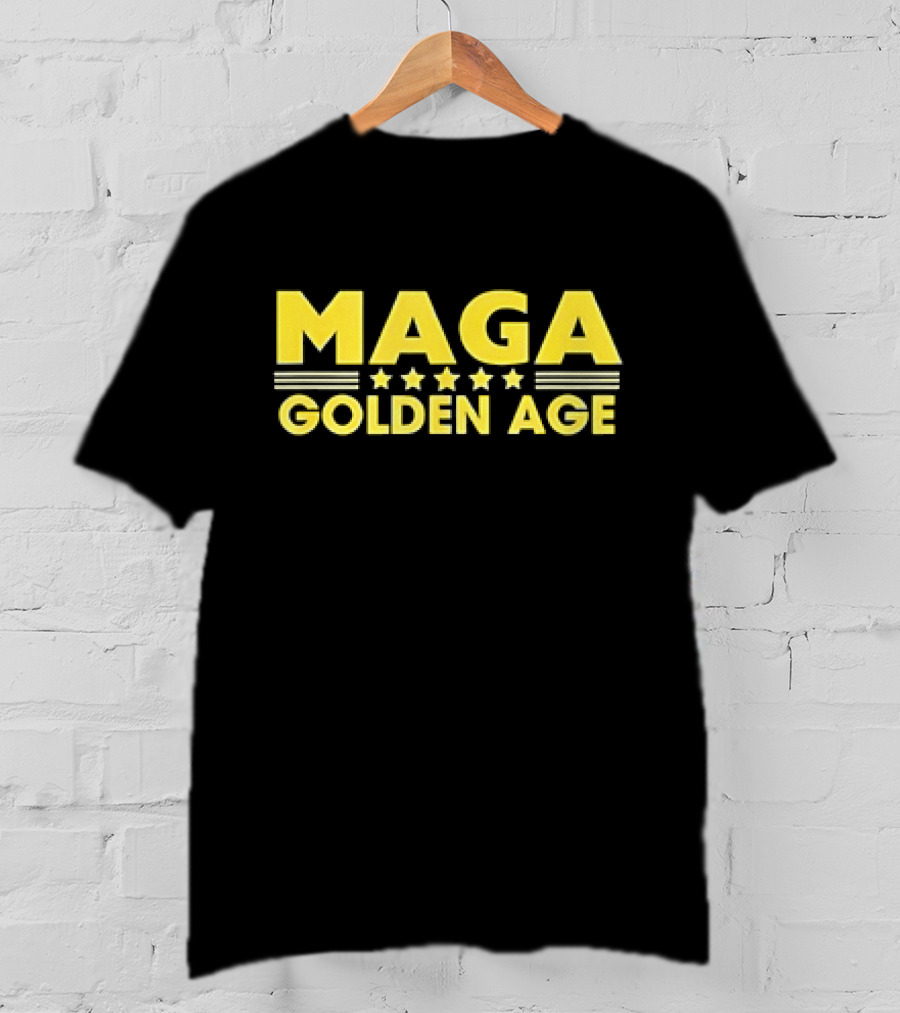 MAGAGolden Age Stars And Bold Yellow Text T-Shirt