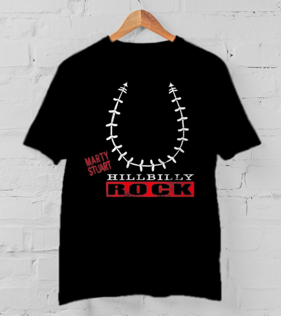 Marty Stuart HillBilly Rock Horseshoe Design T-Shirt