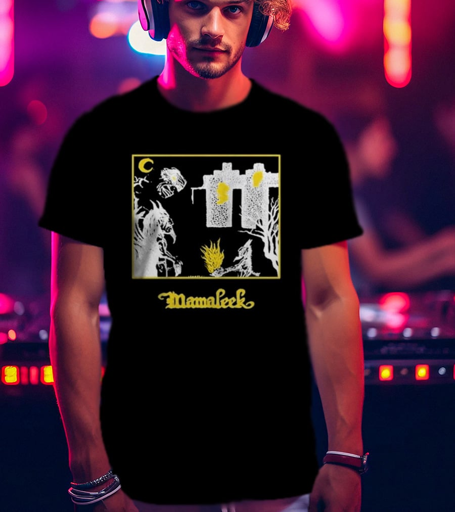 Mamaleek Netherworld Moonlit Cityscape And Surreal Figures T-Shirt