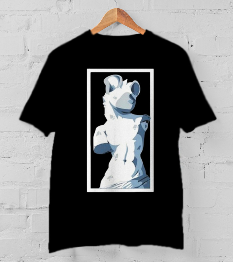 Mangoyena God's Chosen Hyena Statue Style T-Shirt