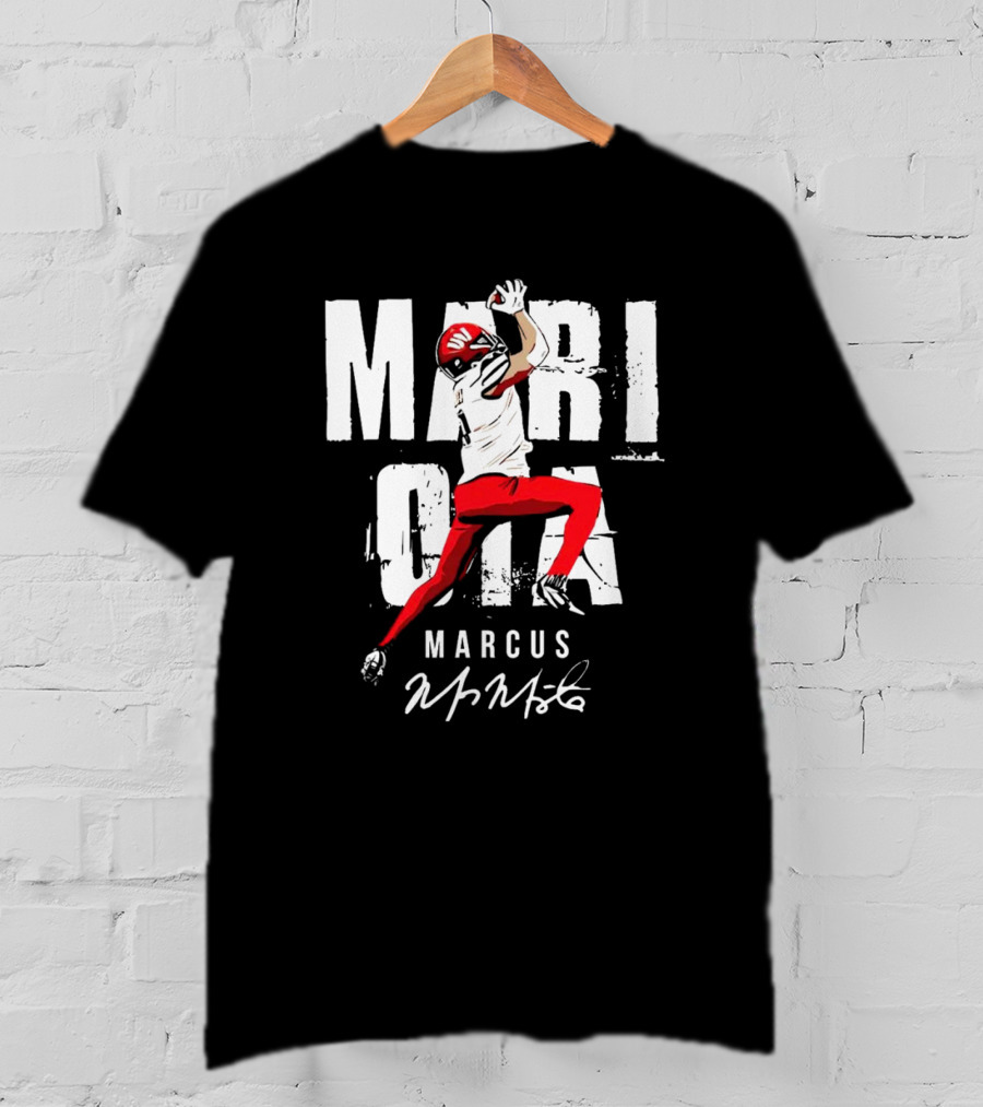 "Mari OIA Marcus Mariota Washington Commanders NFL Signature" T-Shirt