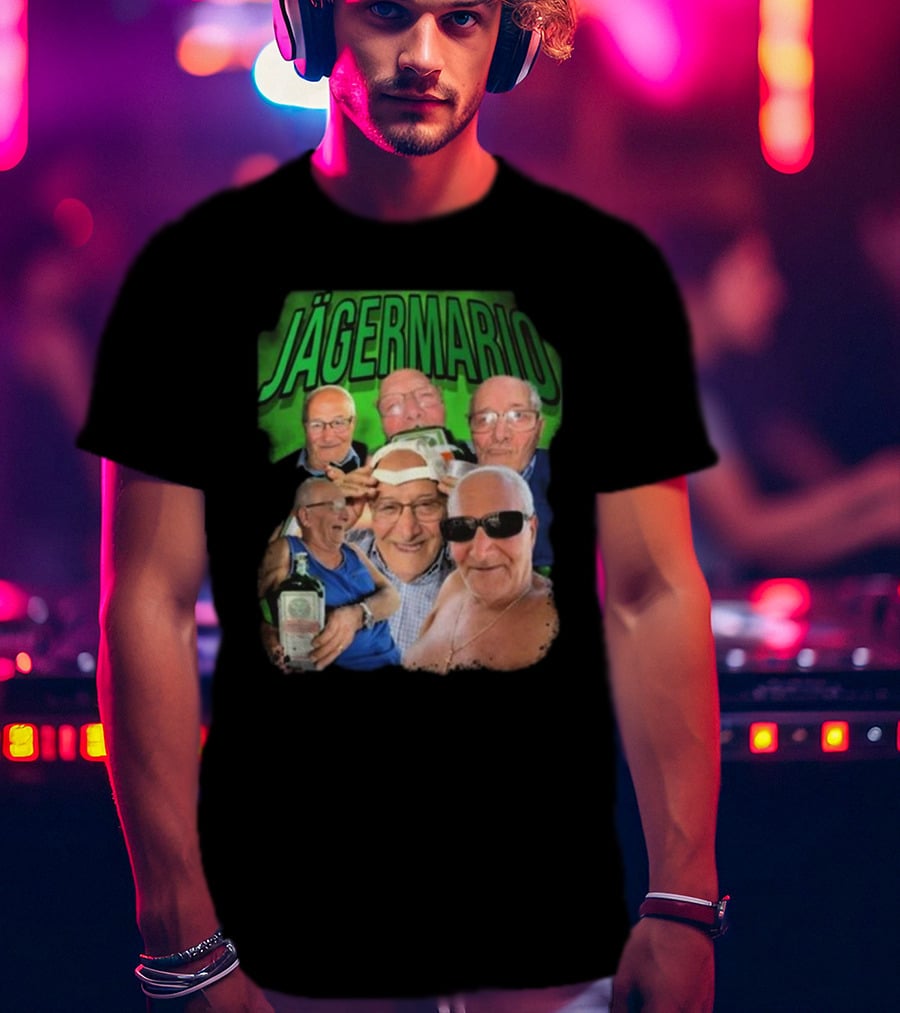 Marioscerra5 Jägermario Sigma Funny Multiphoto Collage T-Shirt