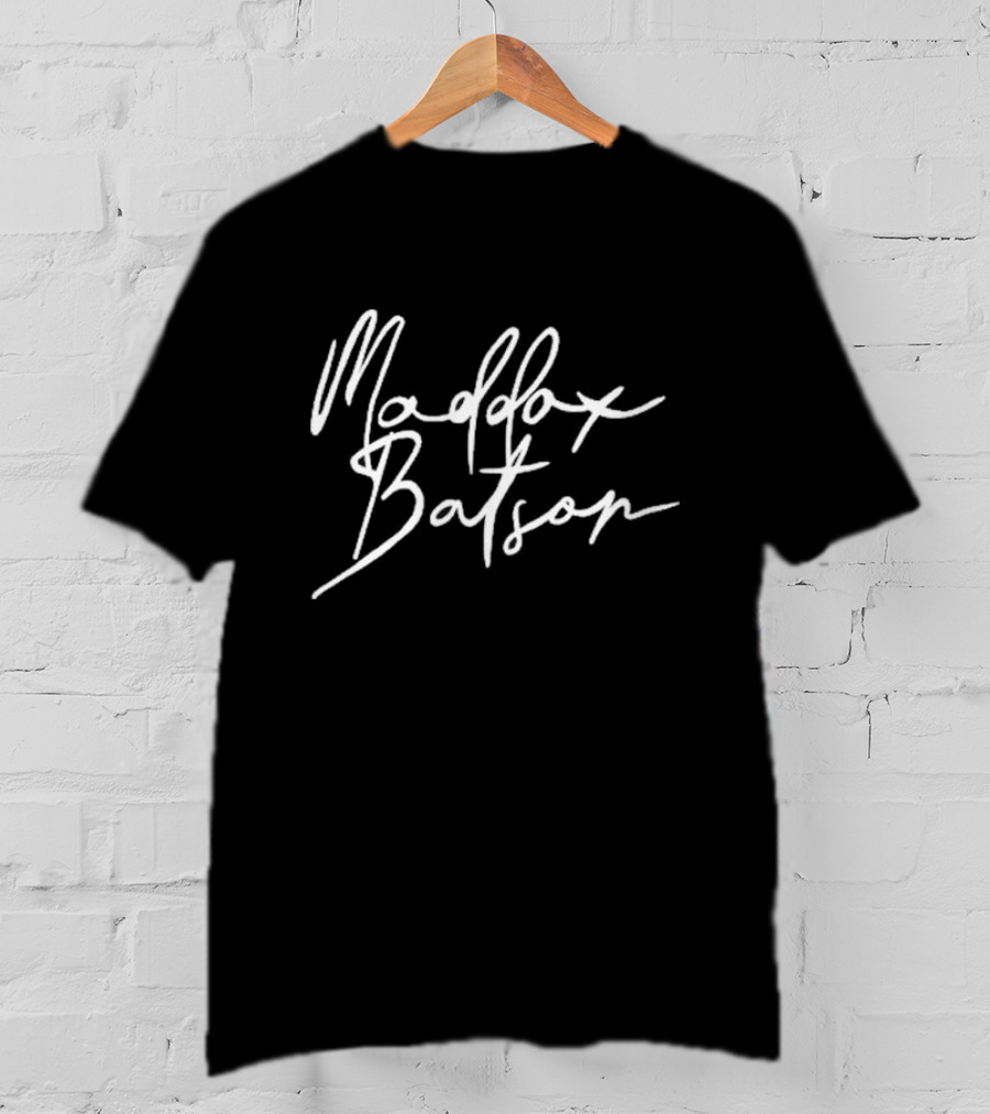 Maddox Batson Signature White Script T-Shirt