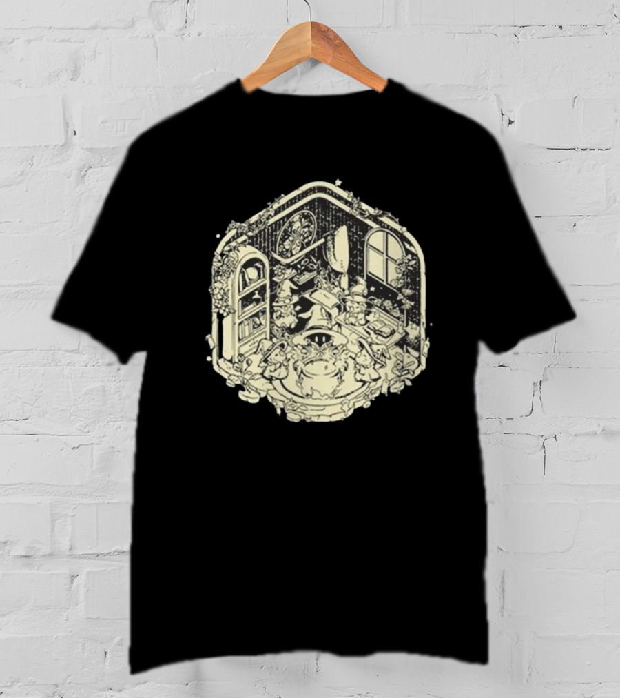 Mage’s Midnight Brew Enchanted Wizard Gathering In Mystical Study Room T-Shirt