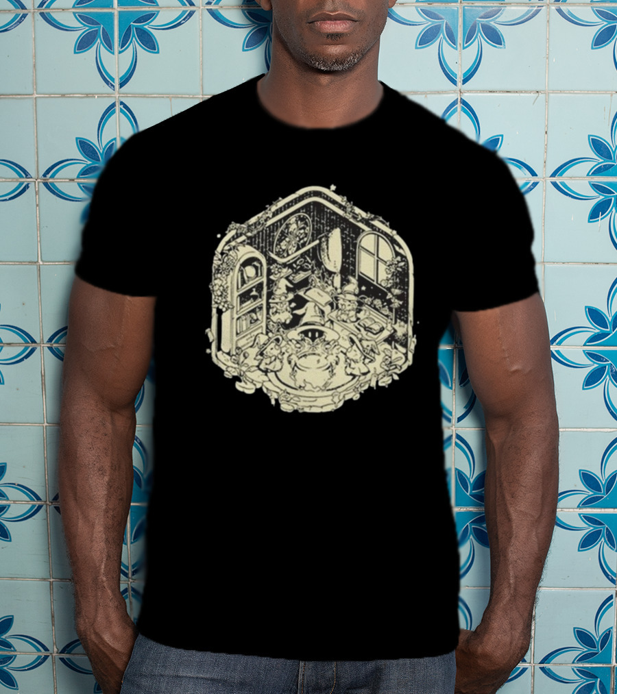 Mage’s Midnight Brew Enchanted Wizard Gathering In Mystical Study Room T-Shirt