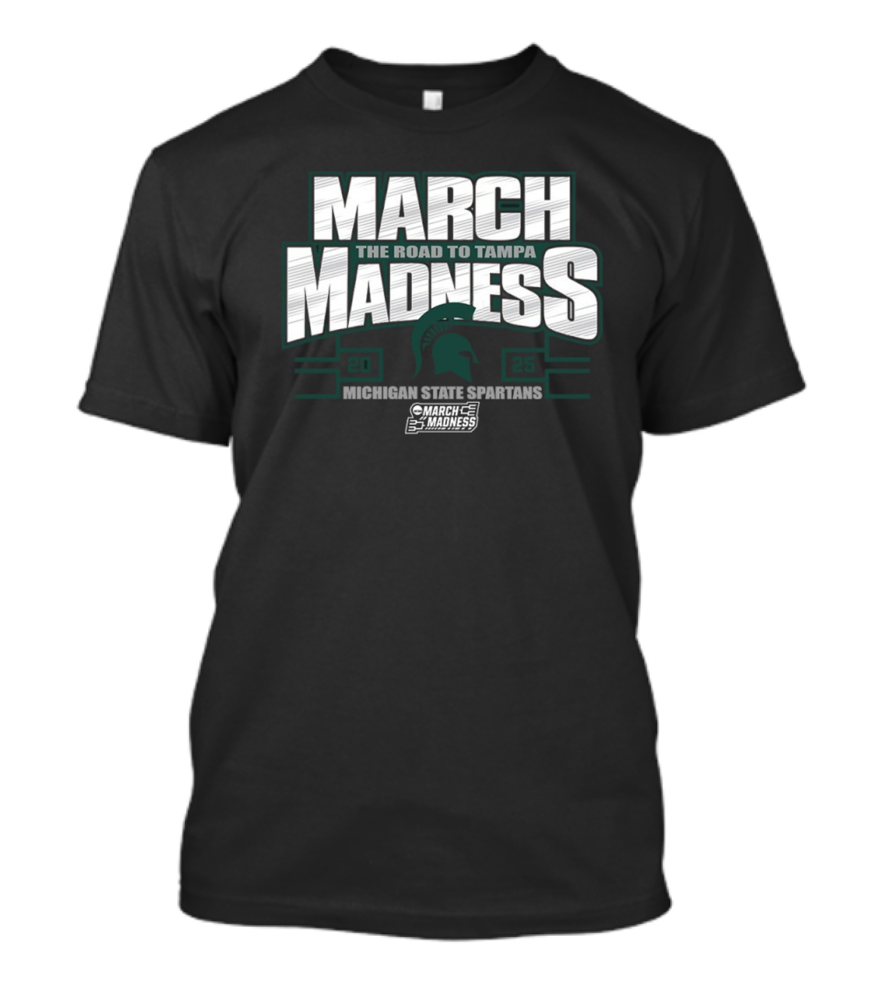March Madness The Road To Tampa 2025 Michigan State Spartans NCAA Women's Basketball Tournament T-Shirt