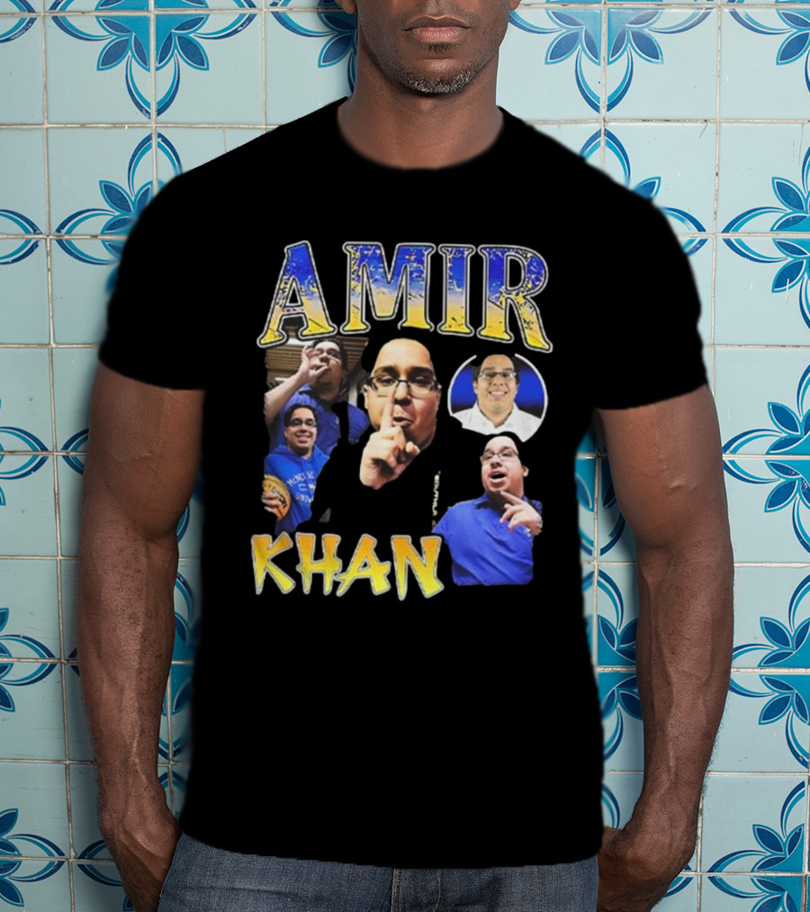 Amir Khan McNeese State University Blue And Gold Style T-Shirt