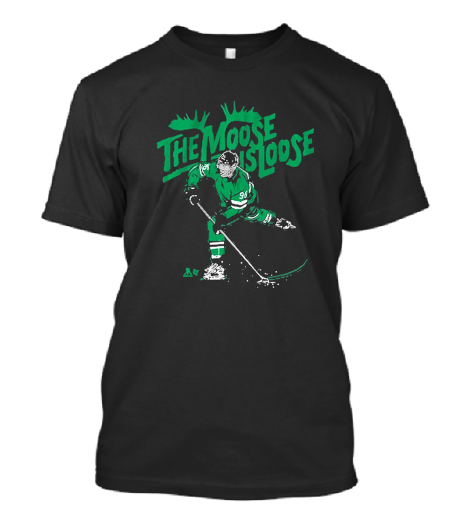 The Moose Is Loose Hockey Player Number 96 T-Shirt