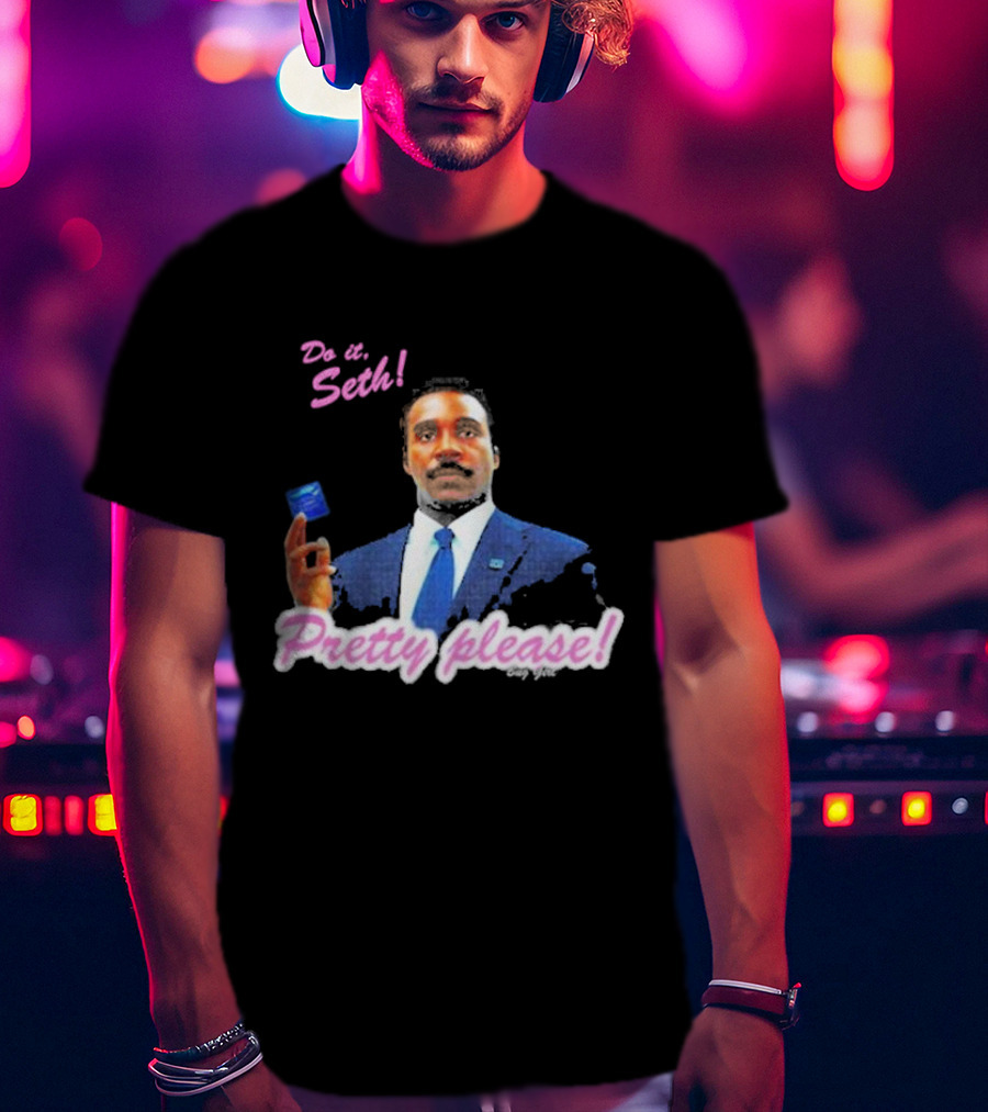 Do It Seth Pretty Please! Milchick Holding Blue Card T-Shirt