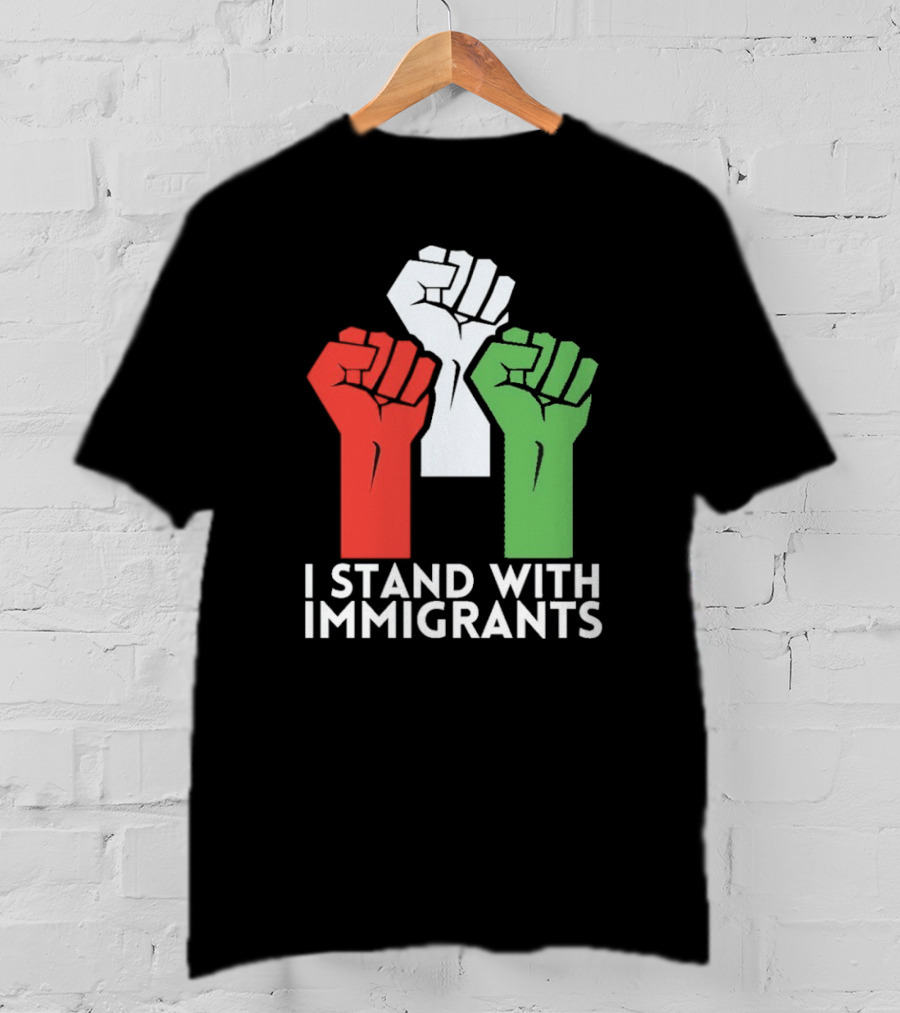 Mexican I Stand With Immigrants Fist Symbol T-Shirt