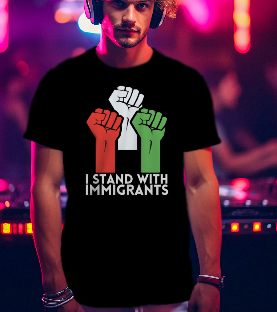 Mexican I Stand With Immigrants Fist Symbol T-Shirt