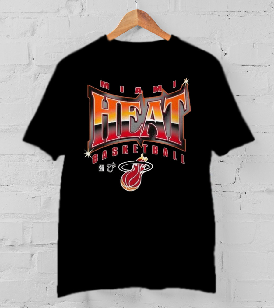 Miami Heat Basketball Worldwide Glow Up NBA Icons T-Shirt